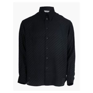 Black Stripe Silk Givenchy button down shirt. Unused, brand new with tags.